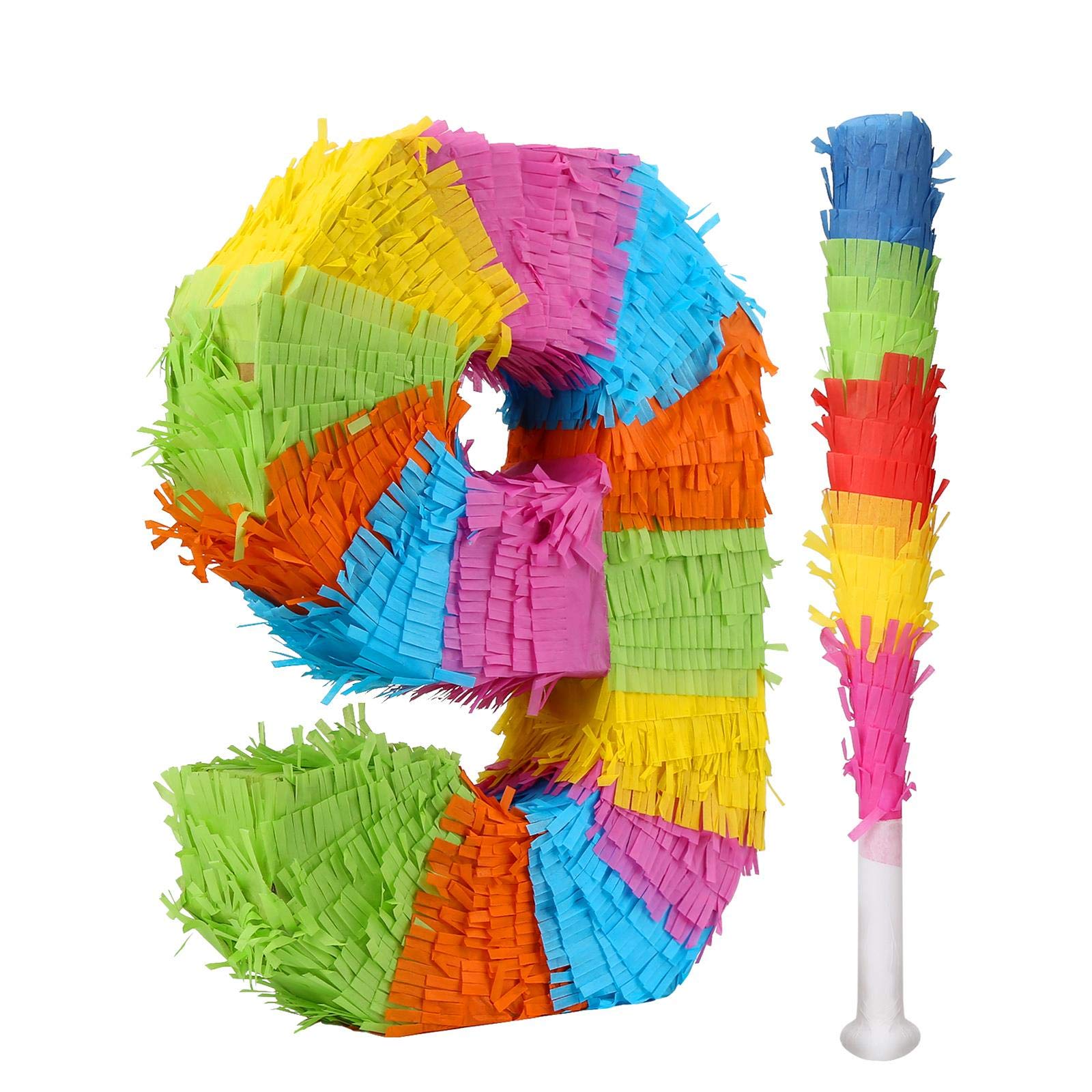 32ndShop 32nd Piñata Birthday Party Game with Stick - Number 9
