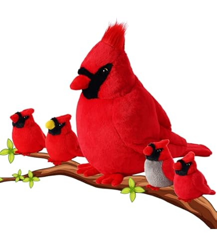 Amazon.com: Frankiezhou Home Red Cardinal Bird Plush Toy