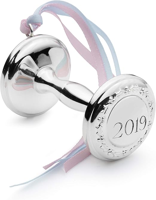 engraved baby rattle