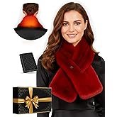 Genovega Heated Fur Scarf for Women Unique Valentine Gifts with 6000mAh Portable Battery Intelligent Rechargeable