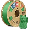 OVERTURE PLA Matte 3D Printer Filament 1.75mm, Matte PLA 1kg Cardboard Spool (2.2lbs), Dimensional Accuracy +/- 0.02 mm (Matte Green)