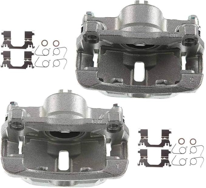 Set of 2 Front Driver and Passenger Side Brake Caliper Assembly Replacement for 2014