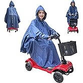 Fonakei Mobility Scooter Rain Cover, Rain Poncho with Sleeves Wheelchair Rain Ponchos Adults Electric Scooter Covers Waterproof Rain Poncho,Extra Large