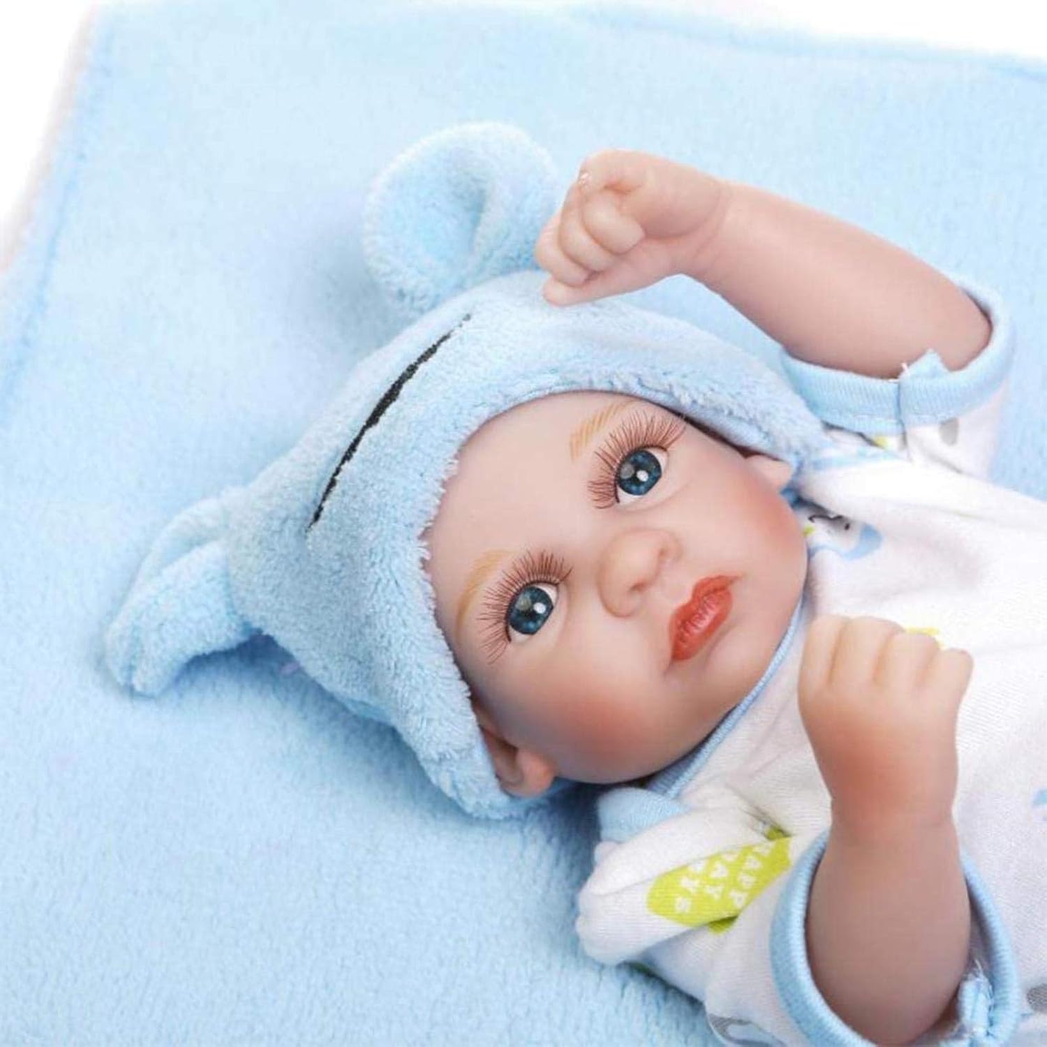 Rebirth Doll 10'' Mini Reborn Babies Full Silicone Vinyl Cute Babys