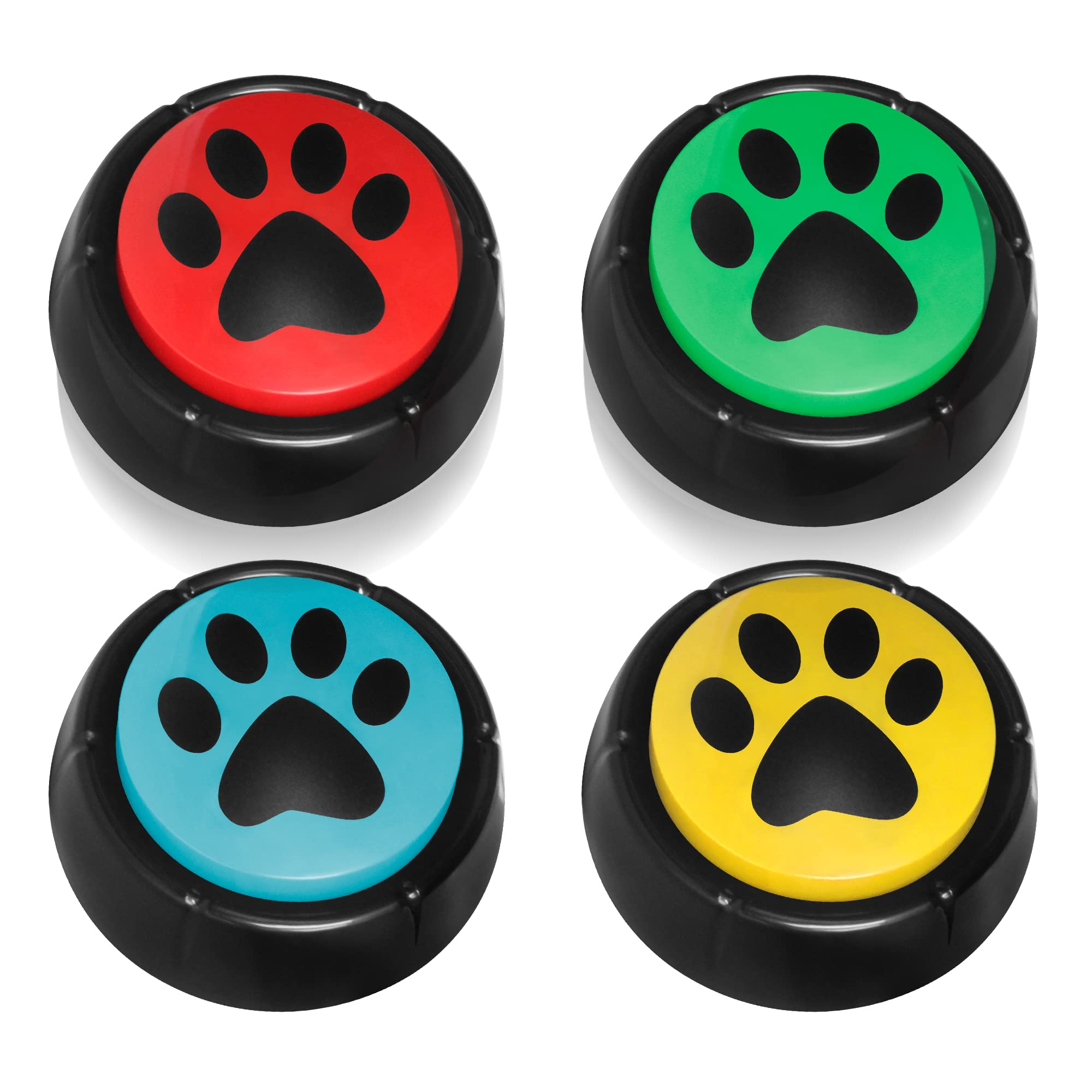 Photo 1 of Crsfoisr Recordable Buttons for Dogs, Cat and Dog Buttons for Communication Dogs Speech Training Buttons Talking Sound Buttons - 30 Seconds Record Button, Pack of 4 (Battery Included)