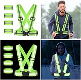 URAQT 2 Pack Reflective Vest and 4 Wristbands High Visibility Safety Gear view 4