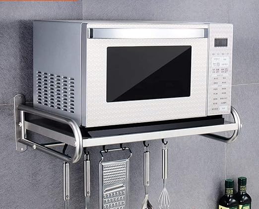 ZZFZZ Horno de microondas capa de soporte de estante de la cocina horno