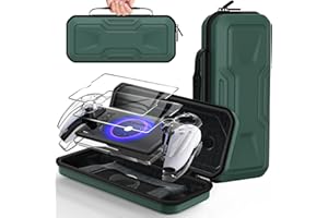 FYOUNG 3 in 1 Accessories Bundle for Playstation Portal, Carrying Case & Hard PC Clear Cover Set with Screen Protector, Protective Shell Portable Travel Handbag for PS5 Portal Remote Player