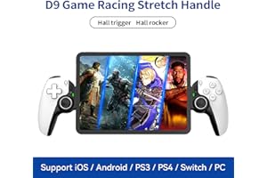 SNAIL BEAR Phone Controller,Game Controller for Android/iOS, 6-Axis Gyro Sensor, Hall Triger and Effect Sensor, Back Clip, Support for Mobile Phone/iphone/Tablet/Switch/playstation,D9 Controller