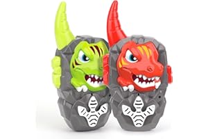 GRARAIN 2 Pack Dinosaur Walkie Talkies for Kids, Half a Mile Wide Range Indoor and Outdoor Boys Toys for Age 3-5 Years Old