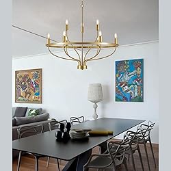 Widluth 30" Modern Gold Chandelier Light Fixture