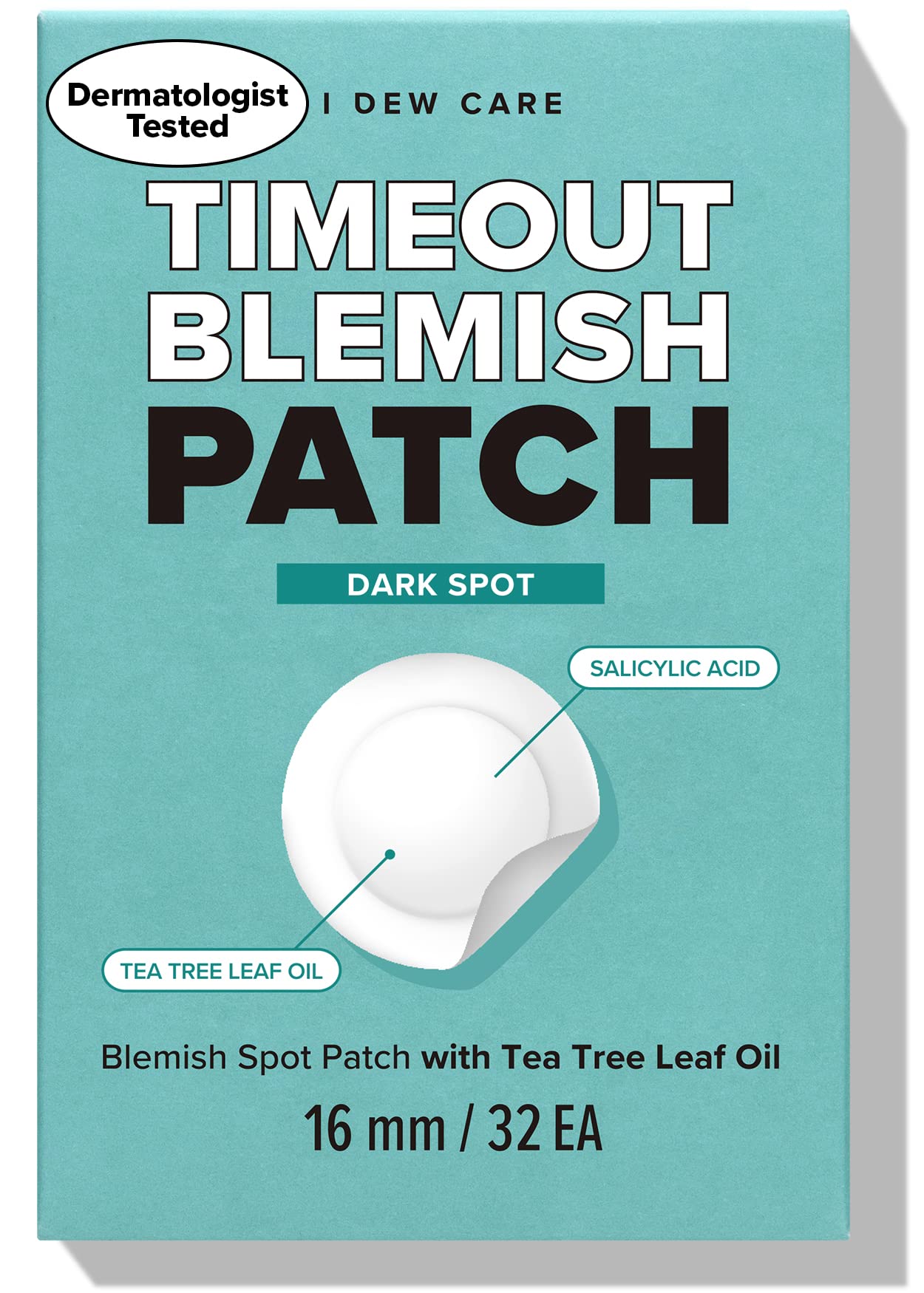 I DEW CARE Hydrocolloid Acne Pimple Patch - Timeout Blemish Dark Spot | Korean zit Patches for face and skin, Facial Stickers, Pus absorbing with Tea Tree Leaf Oil, 32 Count