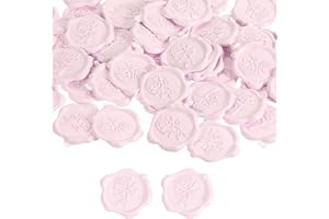 PATIKIL Rose Wax Seal Stickers, 50 Pack Flower Embossed Self Adhesive Sticker for Envelope Letter Wedding Invitation Card Bir