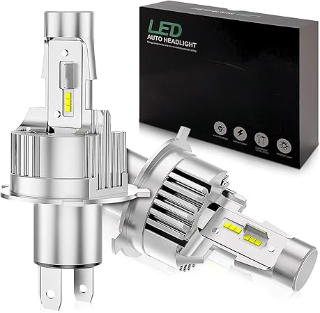 Amazon 令和3年最新 業界初 Feison フェイソン H4 Hi Lo Led ヘッドライト 新基準車検対応 ファンレス 高輝度 100lm 6500k ホワイト Dc12v車対応 純正ハロゲンサイズ 時間長寿命 安心３年保証 フォグランプ 車 バイク