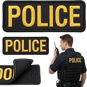 2 Pack Embroidered Patches with Hook and Loop Fastener Yellow | Tactical Name Patches with Hook and Loop Fastener for Uniform