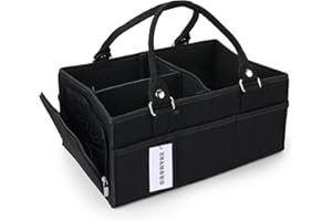 XUANGUO Baby Diaper Caddy Organizer for Girl Boy Large Nursery Storage Bin Basket Portable Holder Tote Bag for Changing Table