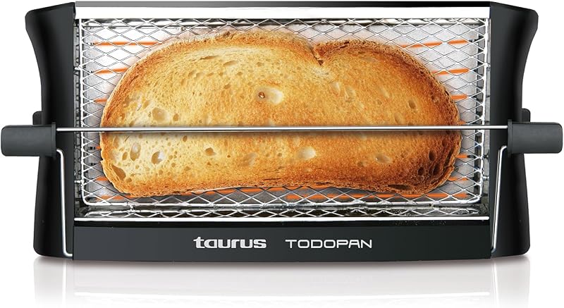 - Tostadora Horizontal 700W, Todo Tipo de Pan, Doble Área Tostado