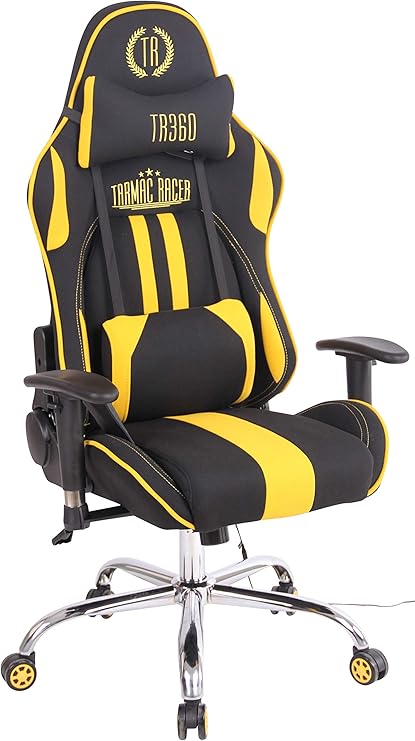 Fauteuil Gamer Formule 1 Accoudoirs Fixes Noir Et Jaune