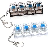 2Pcs Keyboard Clicker Fidget 4in1 Finger Clicker Toys Fidget Keychain | Keyboard Decompression Button, Sensory Fun Toy, Stress Relief Fidgets Gifts to Relieve Stress