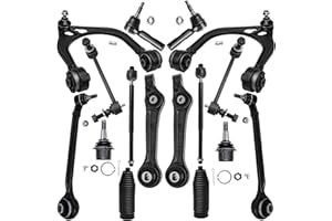 Detroit Axle - RWD Front End 16pc Suspension Kit for Chrysler 300 Dodge Charger Challenger Magnum, Control Arms Lower Ball Joints Sway Bars Inner Outer Tie Rods Boots Replacement