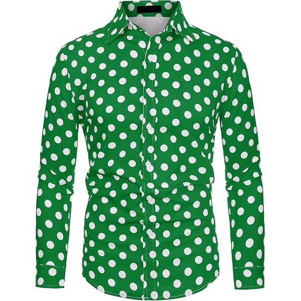 Amazon.com: Lars Amadeus Men's Polka Dots Print Dress Shirt Button