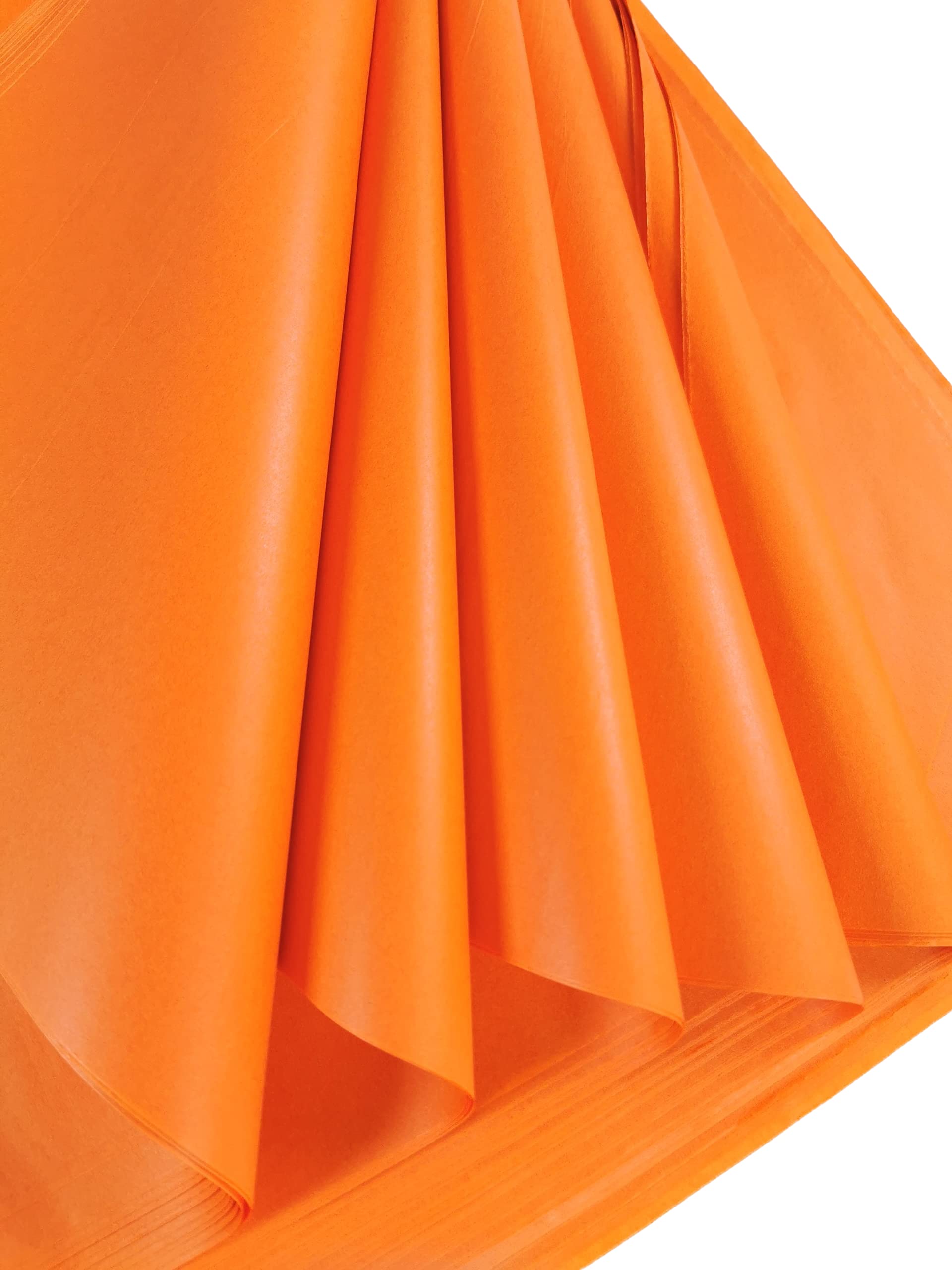 Orange Tissue Paper 25 Large Sheets, Acid Free Art Paper, Perfect for Gift Wrap, Storage, Packing, Art & Craft Bulk Pack Archiving Shredding 70 x 50cm Sheet Size
