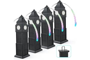 EVERFIELD Fly Fans for Tables, 4 Pack Fly Repellent Outdoor with Holographic Blades, Portable Fan Battery Powered for Picnic, Outdoor Vendor, Restaurant, Patio, BBQ (4)