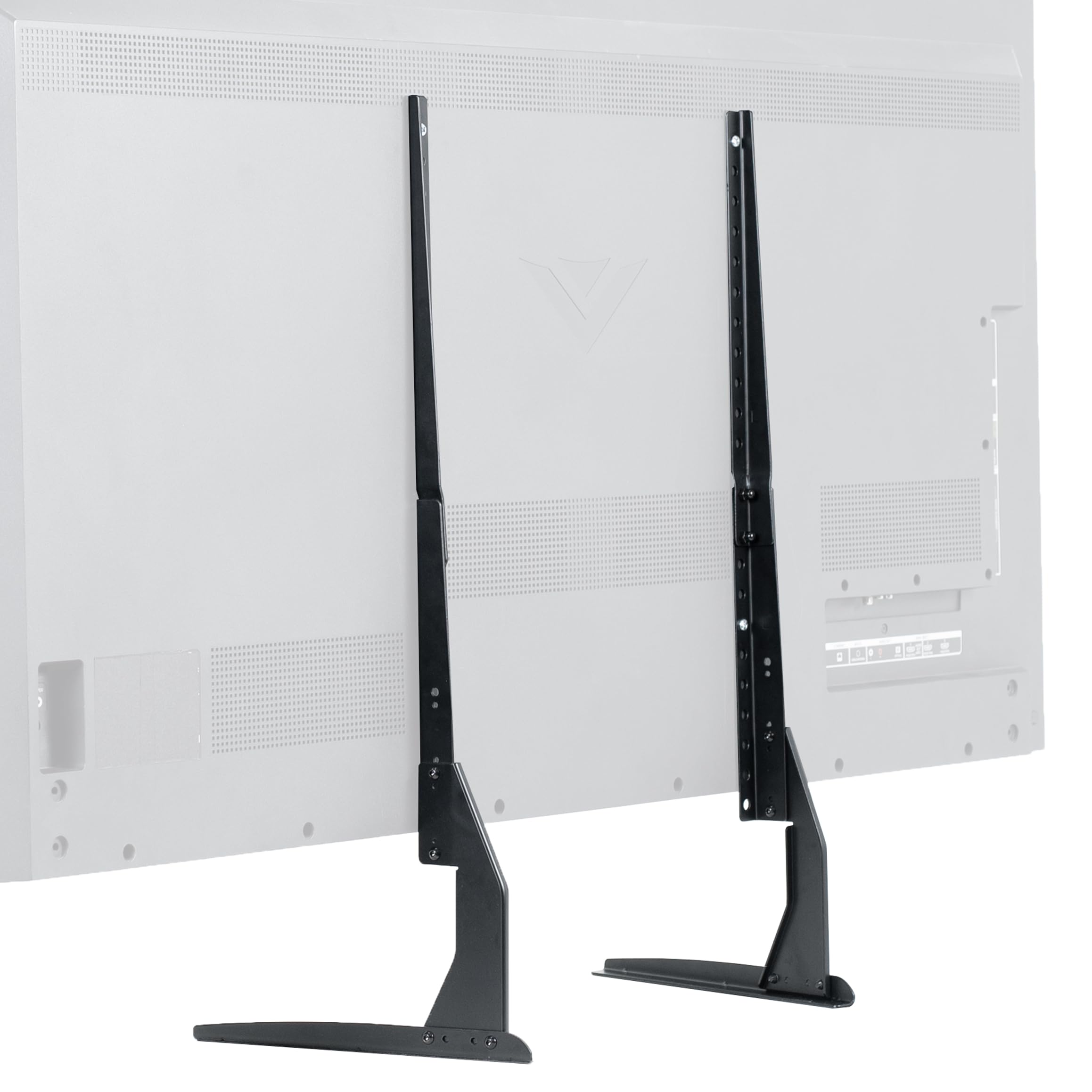 VIVO Universal LCD Flat Screen TV Table Top VESA Mount Stand Black | Base fits 22" to 65" (STAND-TV00Y)