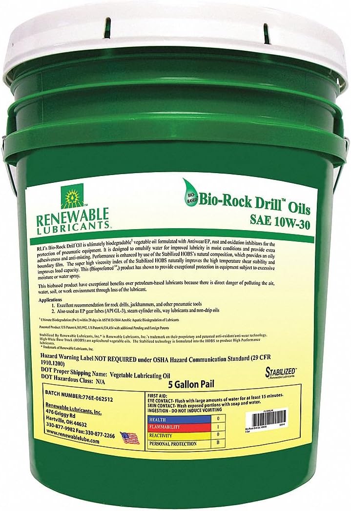 Rock Drill Oil, 5 gal. Container Size