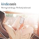Kindle Oasis E-reader with Leather Charging Cover - Black, 6" High-Resolution Display (300 ppi), Wi-Fi + Free Cellular Connectivity, Built-In Audible - Includes Special Offers (Previous Generation - 8th)
