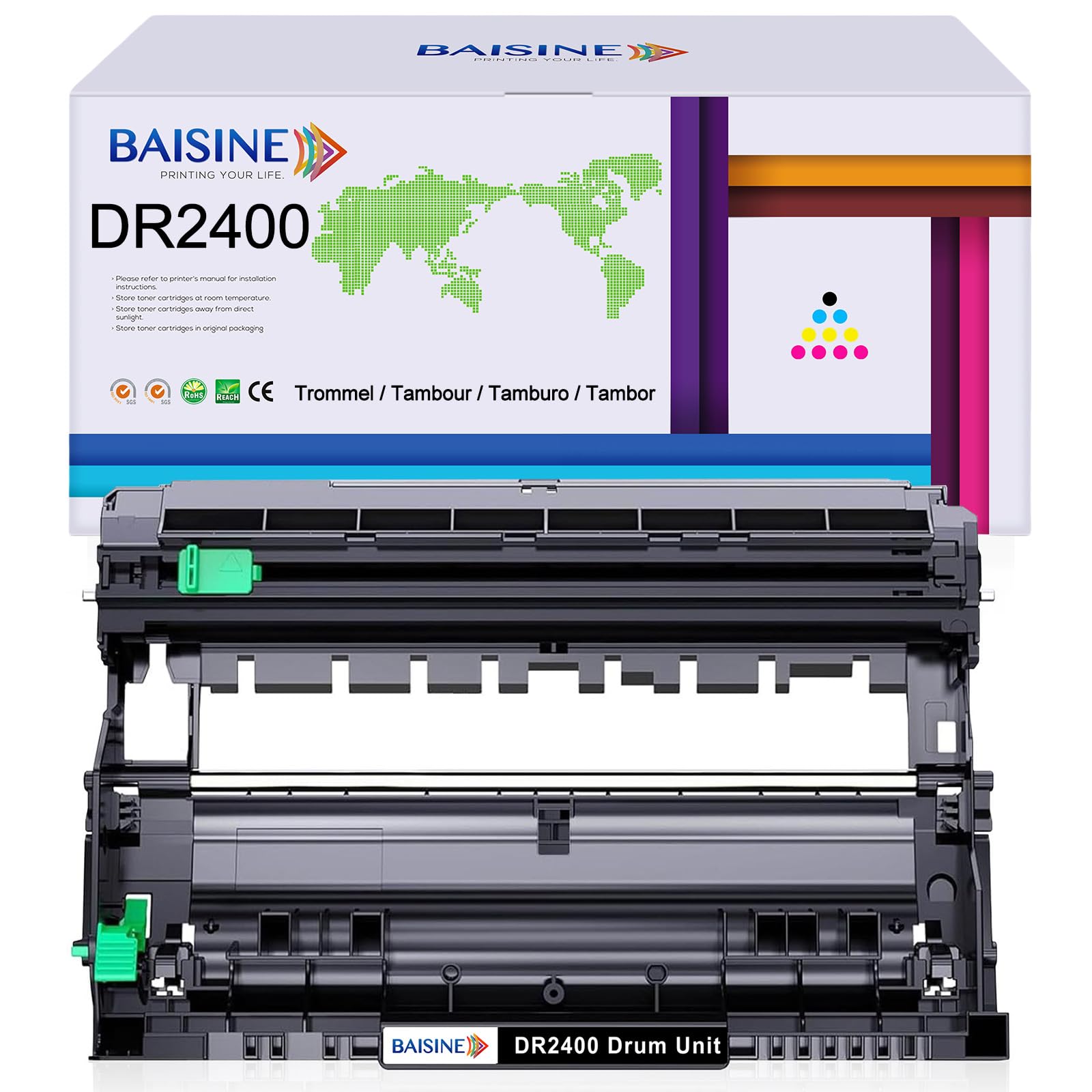 BAISINE DR2400 Drum Compatible with Brother DR-2400 DR2400 Drum Unit for Brother MFC-L2710DN MFC-L2710DW HL-L2310D L2375DW HL-L2350DN MFC-L2730DW MFC-L2750DW DCP-L2510D DCP-L2510D DCP-L2550 30DW DW