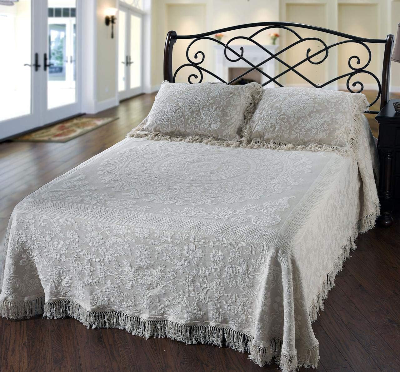 Queen Elizabeth Matelasse Bedspread Full White Home