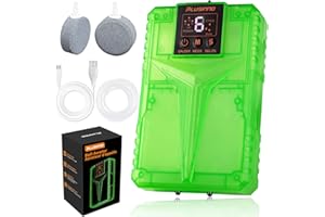 PLUSINNO Rechargeable Aerator for Bait Bucket with 3000mAh Battery, Bait Aerator with XXL Air Stones for Denser Bubbles, 6-Speed Live Bait Aerator for Fish, Portable Outdoor Fishing Gear Accessories