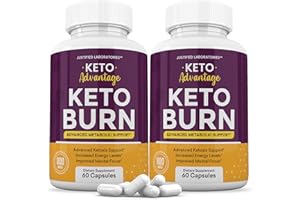 JUSTIFIED LABORATORIES (2 Pack) Keto Advantage Keto Burn Pills Includes Apple Cider Vinegar goBHB Exogenous Ketones Advanced Ketogenic Supplement Ketosis Support for Men Women 120 Capsules