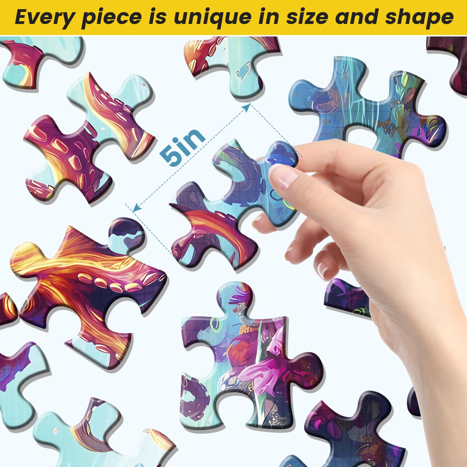 6 Pack 24 Large Piece Puzzle for Seniors Paper Dementia Puzzles for Elderly Adults Easy Puzzle Hummingbird Turtle Dog Panda Jigsaw Puzzle Activities for Elderly Seniors Gift