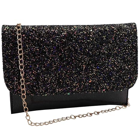 black chain sling bag