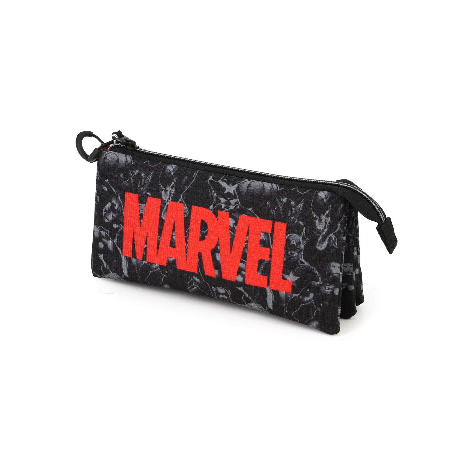 Marvel Timely-Triple HS Pencil Case, Black, 23 x 11 cm