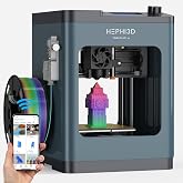 Hephi3d TINA2 Plus Beginner 3D Printer Friendly for Kids, Fully Assembled | Ready to Use, Auto Leveling Mini 3D Printer 250mm/s High Speed, WiFi-APP Control, 3000+ Model Library for Home, STEM, School