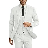 Men Suits 3 Pieces Set Slim Fit Wedding Suit Groomsmen Prom Suit Tuxedo Business Formal Casual Groom Suit Jacket Blazer Pants