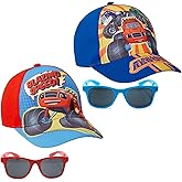 Nickelodeon Boys Blaze & The Monster Machines 2 Pack Baseball Cap (Ages 2-4), Size 2-4T, Blaze Olive/Red with Sunglasses