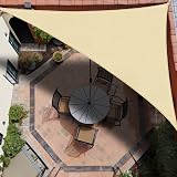 IOAOI 3x4x5m Triangle Sun Shade Sail Canopy Waterproof Pale Yellow HDPE view 6