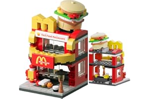 LITTCO Building Blocks City Burger House, Birthday Toys Compatible with Lego McDonalds Set 167PCS