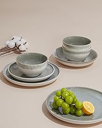 Pokini 24 Piece Dinnerware Sets for 8, Modern