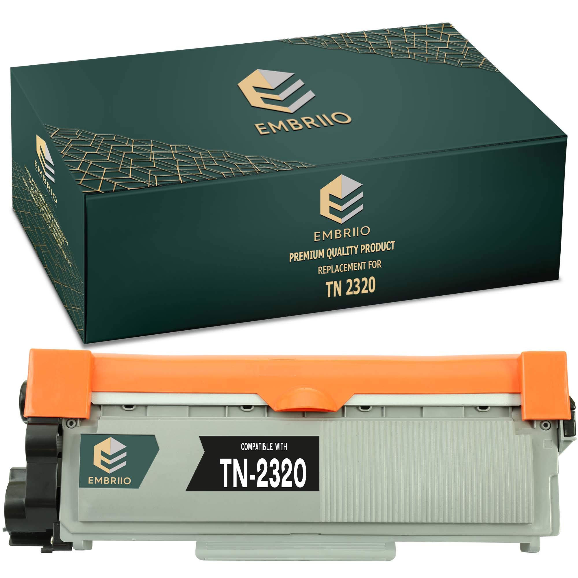 EMBRIIO TN-2320 TN2320 Compatible Toner Cartridge Replacement for Brother HL-L2300D HL-L2340DW HL-L2360DN HL-L2365DW DCP-L2500D DCP-L2520DW DCP-L2540DN MFC-L2700DW MFC-L2720DW MFC-L2740DW