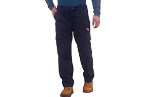 TICOMELA FR Pants for Men Flame Resistant Cargo Pants Lightweight 100% Cotton NFPA2112 7.5oz Elastic Waist Pants