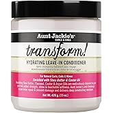 Aunt Jackie's Curls and Coils Transform Hydrating Leave-In Creme Conditioner for All Hair Types and Textures, 15 oz