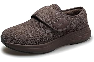 Vogana Wide Toe Box Diabetic Shoes for Men Arch Support Walking Orthotics for Plantar Fasciitis Swollen Feet