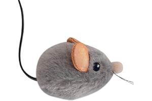 Catstages Squeak Squeak Mouse Cat Toy with Touch-Activated Sound & Catnip, Gray