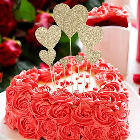 12 Argent Paillettes Love Coeur Cupcake Toppers Anniversaire St Valentin Mariage Articles De Fete Maison