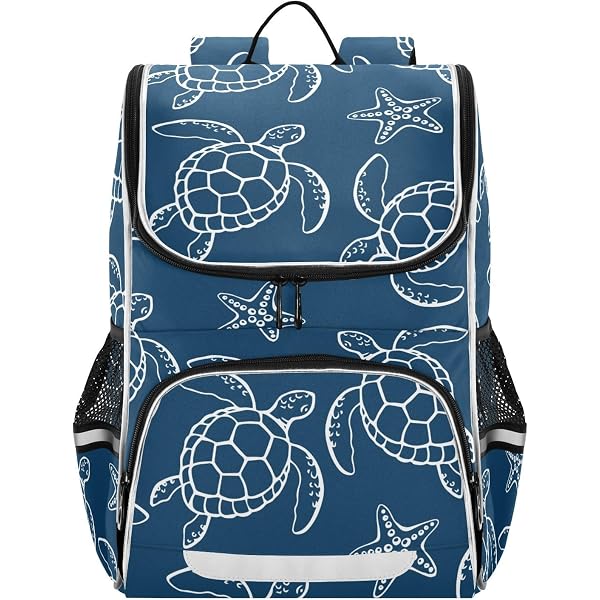 Amazon.com: ALAZA Sea Turtle Coral Reef Black Women Backpack  display picture 2